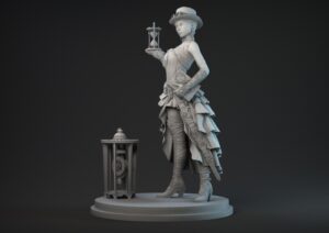 Steampunk lady miniatura