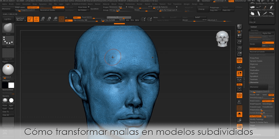 Cómo transformar mallas en modelos subdivididos en ZBrush sin perder detalle: guía completa para Escultores Digitales